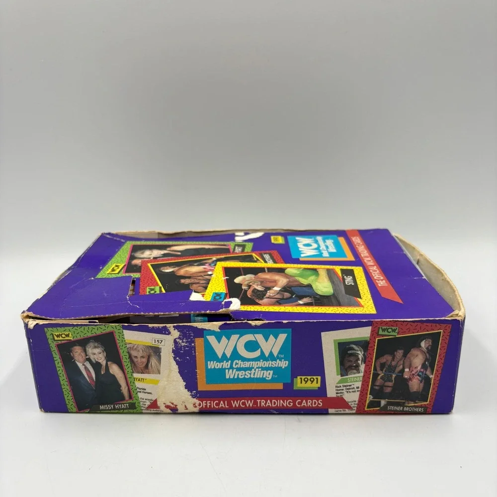 Impel WCW Trading Card Wax Pack Box 35 Packs Purple Good 1991 Sealed Packs